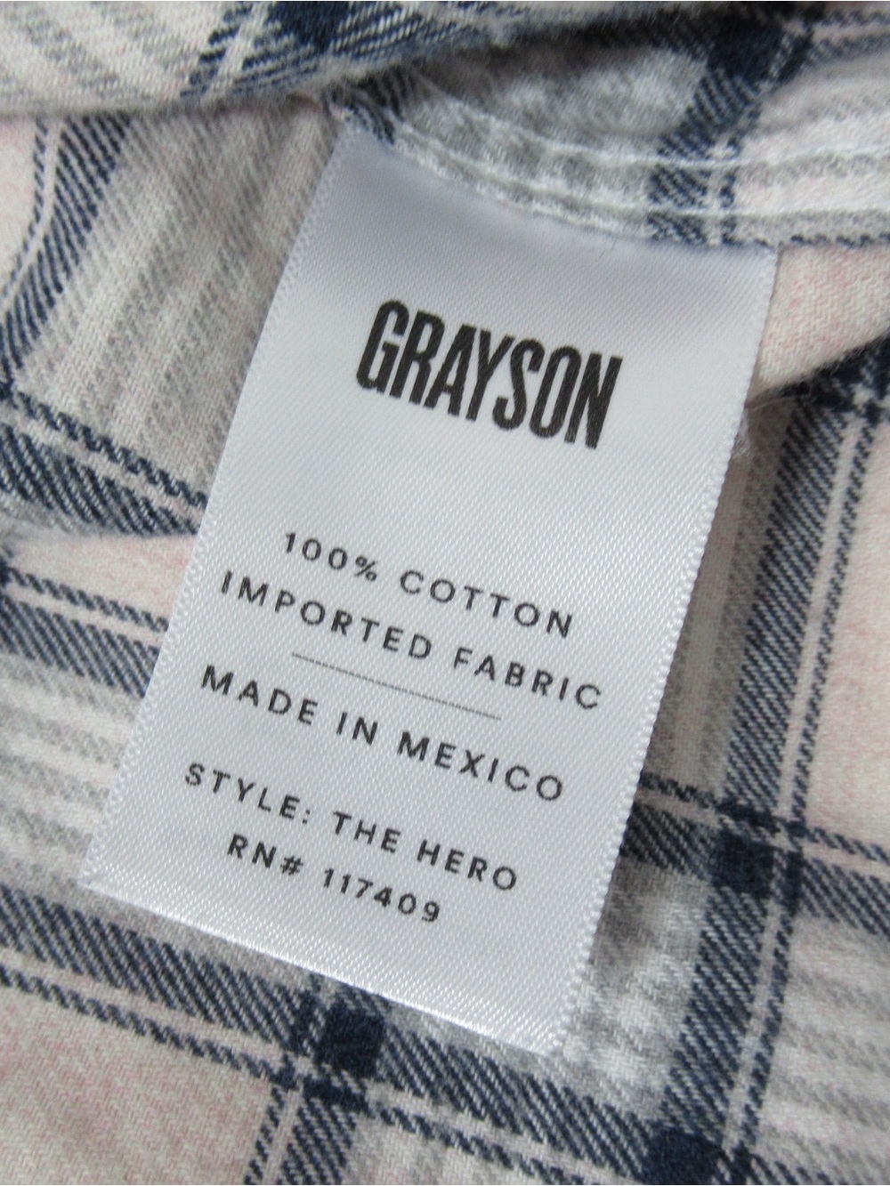 Grayson The Hero Pink Plaid Flannel Button Down Shirt Size XS - Picture 8 of 14